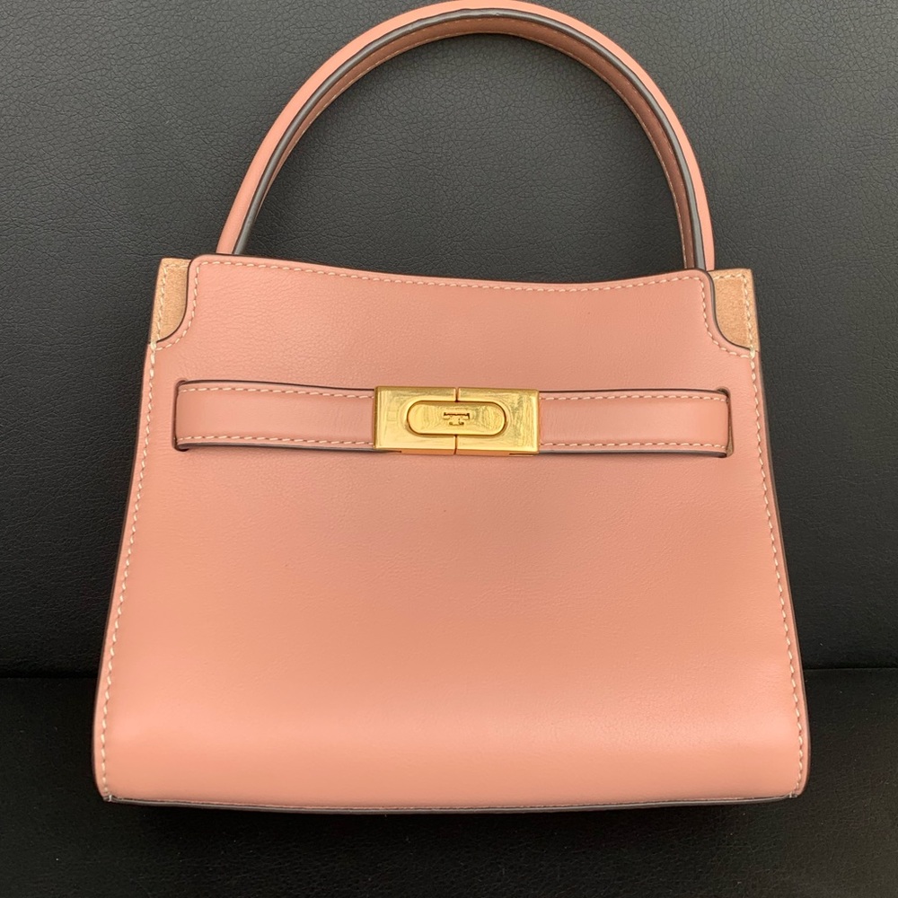 TORY BURCH LEE RADZIWILL PETITE DOUBLE BAG IN MEADOWSWEET PINK